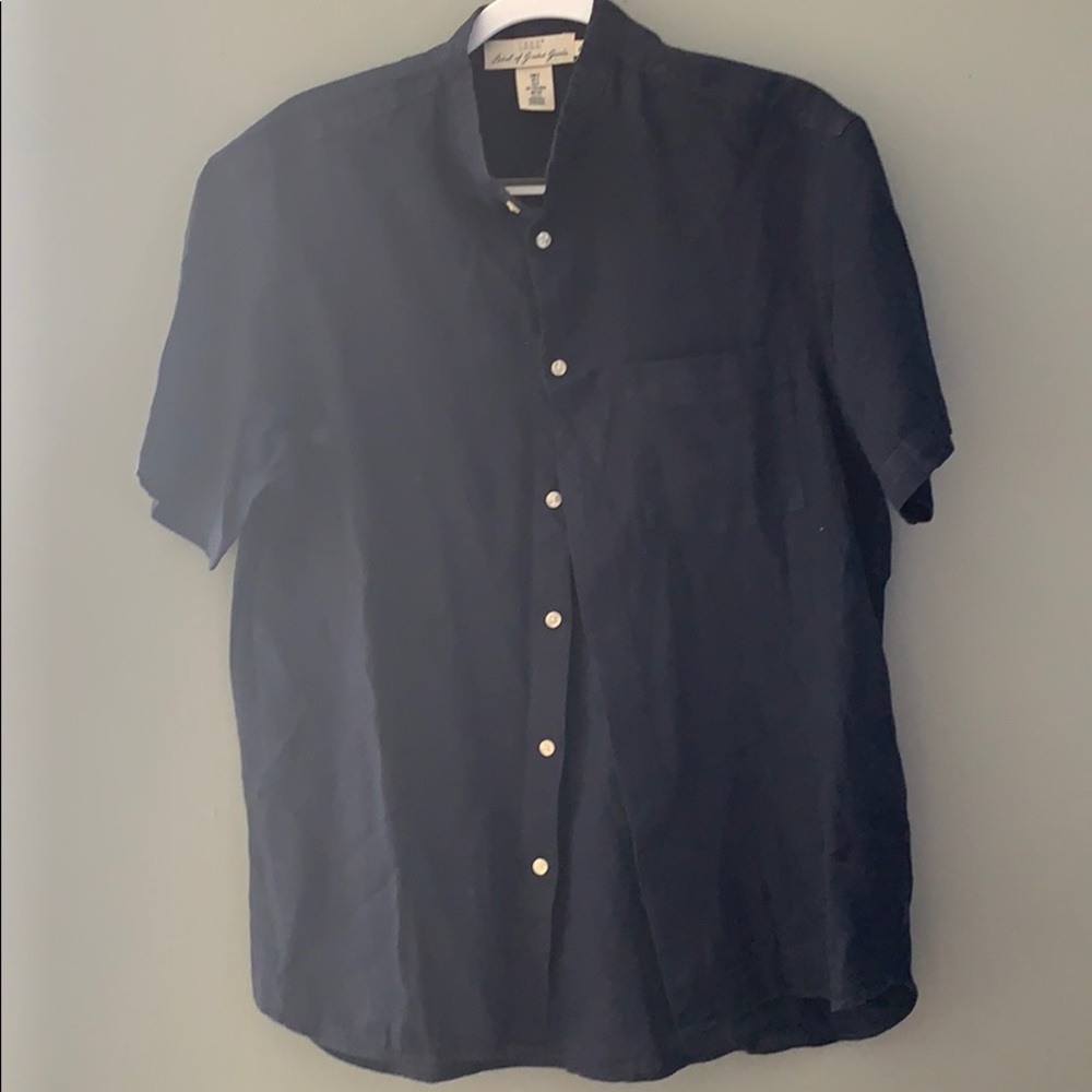 Navy blue button down